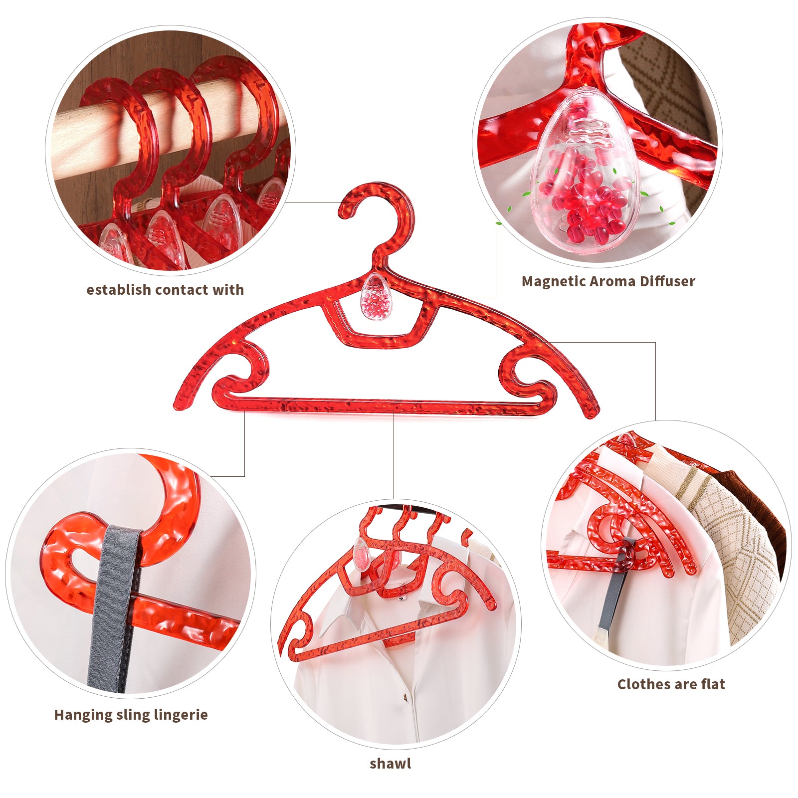 Factory Wholesale Aromatherapy Hanger | Classic Scented Wardrobe Hanger