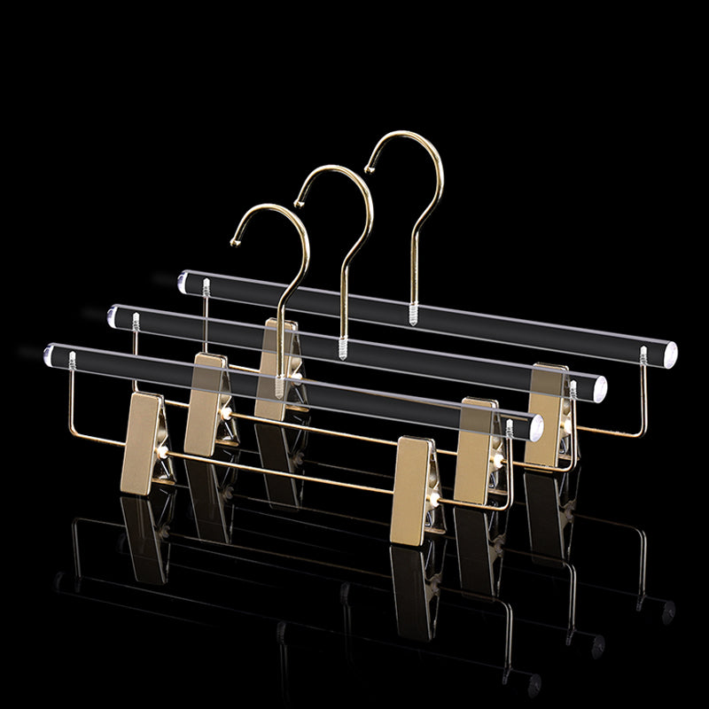 Clear Acrylic Pants Hanger with Metal Clips Closet Organizer 30 Pack
