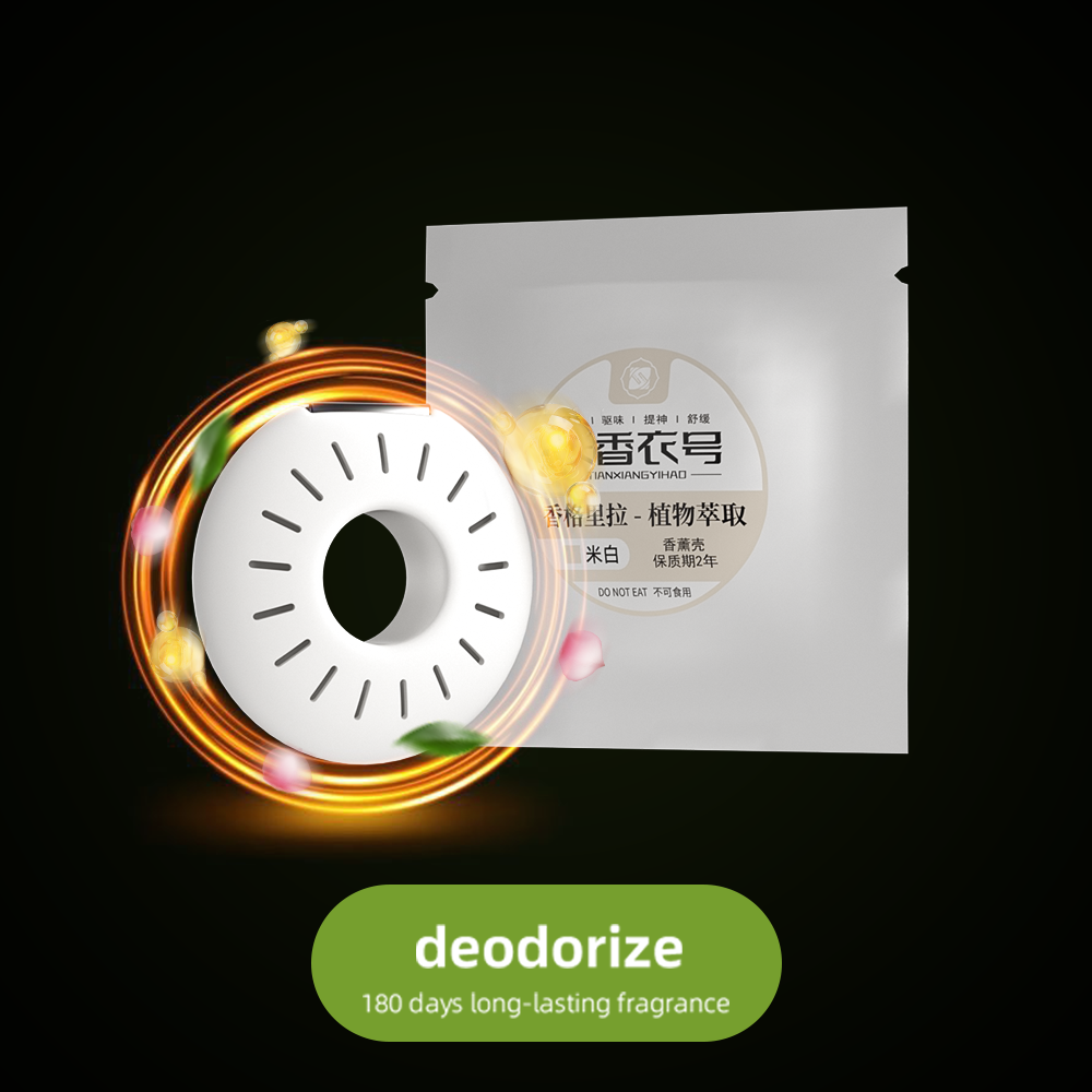 4-Pack Functional Hanger Replacement Rings | Individual Dehumidifying, Anti-Mold, Anti-Mite & Aromatherapy Deodorizing Rings