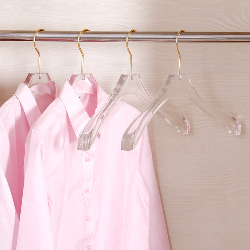 Clear Acrylic Clothes Hanger Luxury Non Slip Wardrobe Hanger 20Pcs