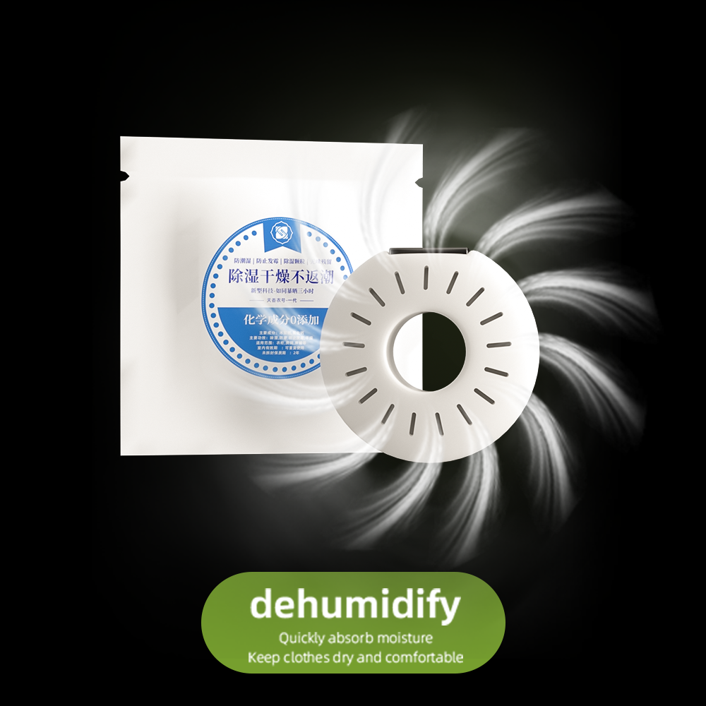 4-Pack Functional Hanger Replacement Rings | Individual Dehumidifying, Anti-Mold, Anti-Mite & Aromatherapy Deodorizing Rings