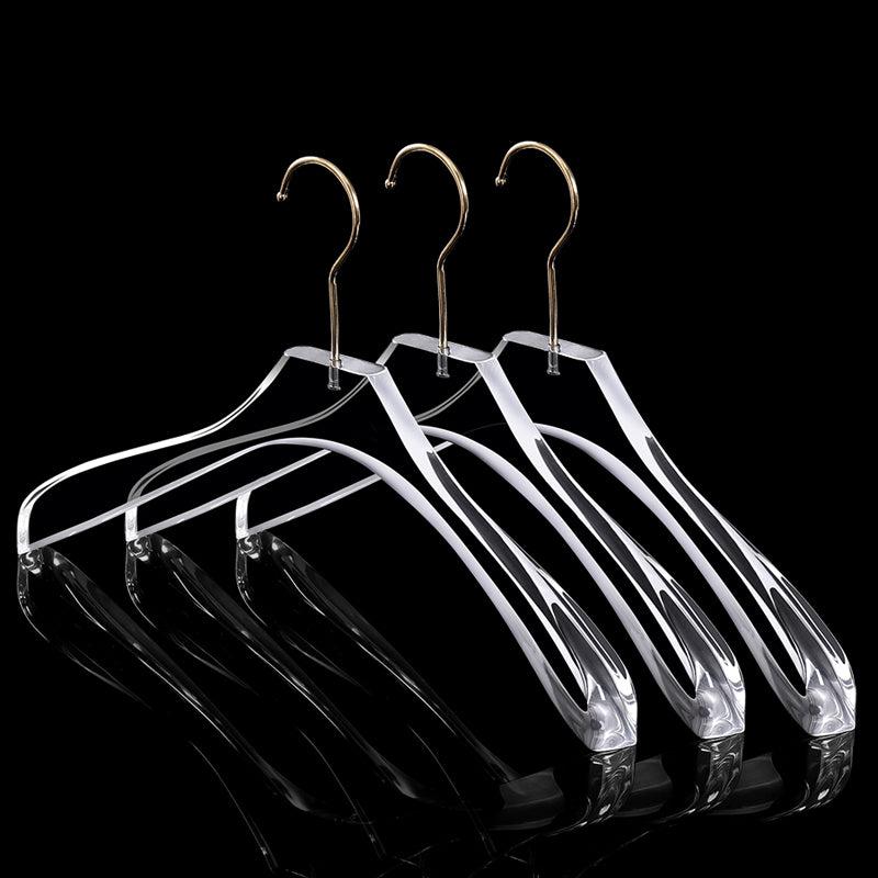 Clear Acrylic Clothes Hanger Luxury Non Slip Wardrobe Hanger 20Pcs