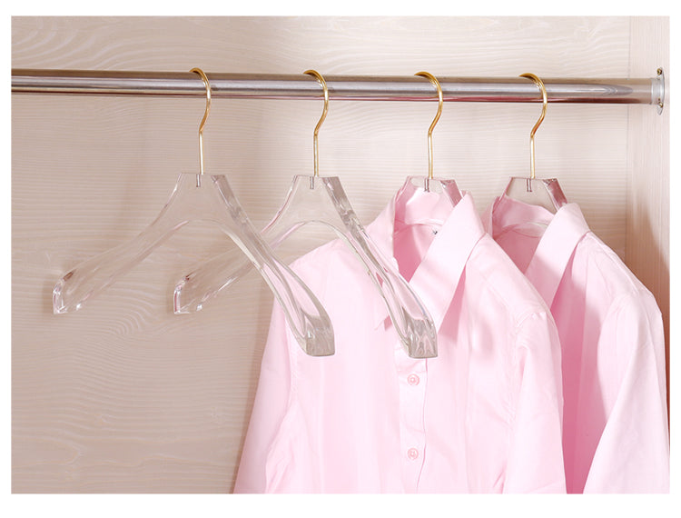 Clear Acrylic Clothes Hanger Luxury Non Slip Wardrobe Hanger 20Pcs